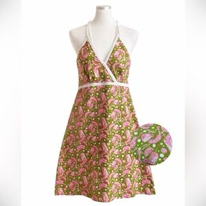 Lilly Pulitzer Sundress Size 8 Pink Green Cocktail Print Resort Dress